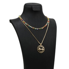 fashion simple MAMA heart-shaped copper diamond necklace