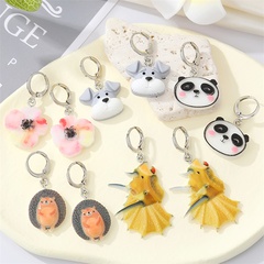 cute cartoon animal ghost puppy panda halloween shape acrylic earrings wholesale