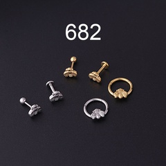 New puncture jewelry insect pattern pure stainless steel lip stud ear bone stud nose ring