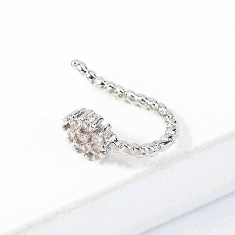 piercing bijoux cuivre micro-incrusté zircon rond fleur nez anneau's discount tags