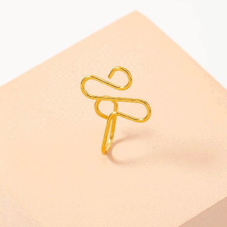 faux anneau de nez en forme de U exagéré en forme de U en acier inoxydable doré à la mode's discount tags