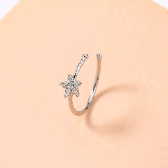 fashion star copper zircon nose ring piercing jewelry wholesale