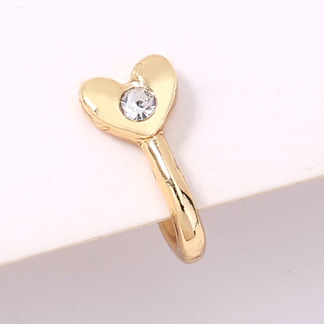 mode mignon piercing diamants en alliage en forme de coeur faux anneau de nez's discount tags