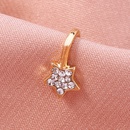 mode piercing faux nez anneau diamant pentagramme bijoux en forme de Upicture7
