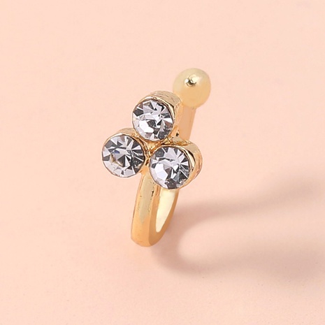 faux anneau de nez en forme de trèfle d'or en forme de U de diamant mini alliage de mode's discount tags