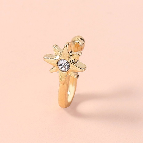faux anneau de nez étoile dorée en forme de U de diamant en alliage rétro's discount tags