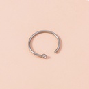 fashion diamondstudded stainless steel piercing round nose ringpicture7