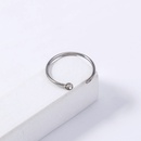 fashion diamondstudded stainless steel piercing round nose ringpicture10