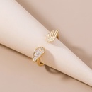 fashion angel wings zircon copper opening index finger ring femalepicture8