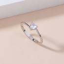 fashion copper microencrusted zircon heartshaped ring femalepicture9