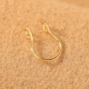 anneau de faux nez dor en forme de U simple en acier inoxydable bijoux sans poinonpicture6