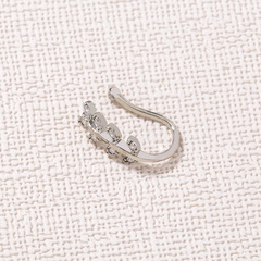 Ornements de nez en zircon micro-incrusté de cuivre en forme de feuille simple bijoux de perforation femmes