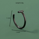 fashion stainless steel black Ctype nails nose lip ring piercing accessoriespicture9