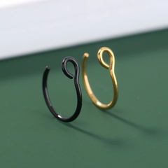 fashion stainless steel fake nose ring classic non-piercing puncture jewelry