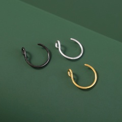 simple stainless steel fake nose ring nose hook classic non-piercing jewelry