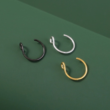 faux anneau de nez en acier inoxydable simple crochet de nez bijoux classiques non perçants's discount tags
