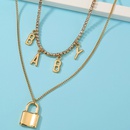 fashion retro letter BABY necklace lock alloy necklacepicture5