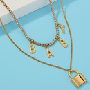 fashion retro letter BABY necklace lock alloy necklacepicture6