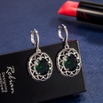 fashion hollow emerald diamond rose red crystal earrings femalepicture12