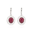 fashion hollow emerald diamond rose red crystal earrings femalepicture13