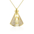 Fashion Cross Crown shape Virgin Maria pendant inlaid zircon copper necklace wholesalepicture11