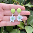 round oil drop daisy female macaron bow contrast color alloy earringspicture14