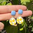 round oil drop daisy female macaron bow contrast color alloy earringspicture20