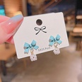 Fashion bow female simple pearl alloy ear drop jewelrypicture7