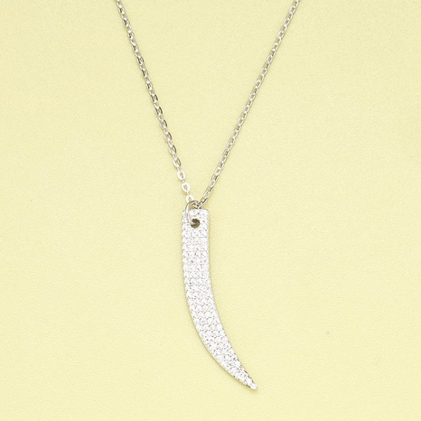 Simple Classic Knife Pendant Length 42cm 925 Silver Necklace's discount tags