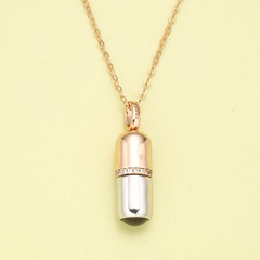 Fashion Personality Pill Pendant 925 Silver Necklace