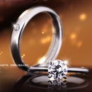 pareja de cobre plateado anillo abierto moda anillo de circn tridimensionalpicture2