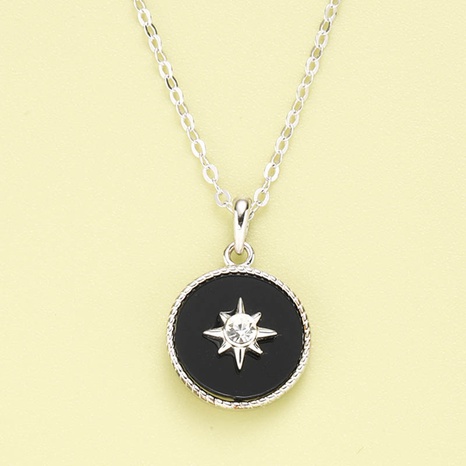 Fashion classic star pendant 925 silver necklace's discount tags