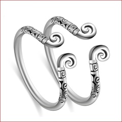fashion couple carved retro copper ring tight hoop ring wholesale