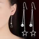 Korean style tassel star pattern inlaid pearl ear hook earrings wholesalepicture6