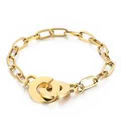 jewelry geometric rectangular chain stainless steel bracelet