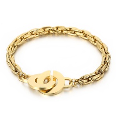 new fashion jewelry golden geometric chain stainless steel bracelet