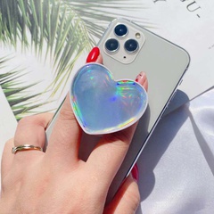 Heart-shaped round laser magic shell paper mobile phone telescopic airbag bracket