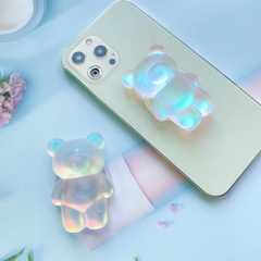 Colorful frosted bear telescopic making desktop three-dimensional mobile phone airbag
