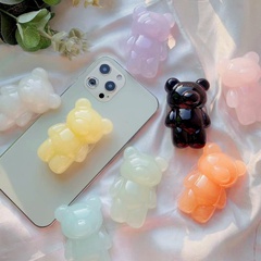 Soporte para teléfono móvil de color caramelo macaron de escritorio lindo oso