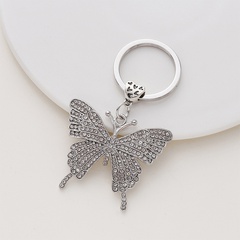fashion diamond-studded metal butterfly keychain jewelry accessories