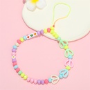 new candy color beads heartshaped fivepointed star acrylic mobile phone lanyardpicture9