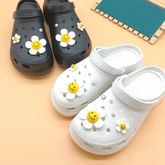 cute cartoon shoe buckle accessories sun flower pearl  shoe buckle