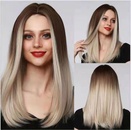 Damenpercken Spitze in der Verlaufsfarbe lange glatte Haarpercken ChemiefaserKopfbedeckungenpicture13