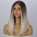 Damenpercken Spitze in der Verlaufsfarbe lange glatte Haarpercken ChemiefaserKopfbedeckungenpicture18