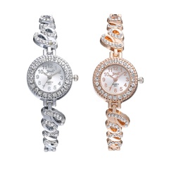 wholesale creative LOVE alloy strap watch women's ring full diamond bracelet