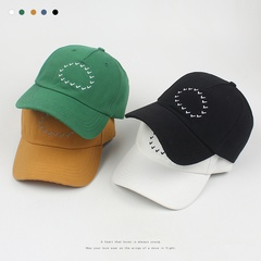 fashion embroidered baseball solid color hat soft top cap
