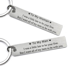 Fashion Stainless Steel Keychain Couple Valentine's Day Keychain