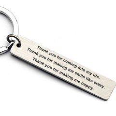 Fashion Couple Stainless Steel Keychain Valentine's Day Gift