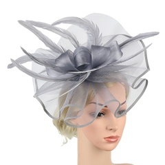Boutique maille tête fleur plume accessoires chapeau haut de forme épingle à cheveux mariée