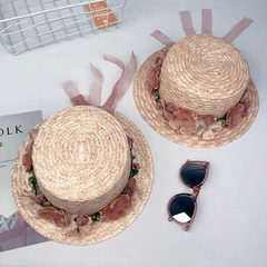 fashion flower simple straw straw hat summer seaside beach hat